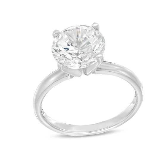 Now + Forever Certified Round Diamond Solitaire Engagement Ring 3 ct tw 14K White Gold (I/I2)