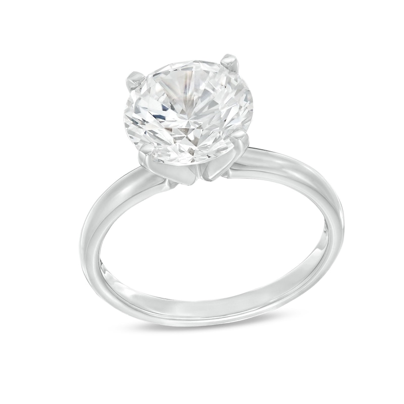 Round Diamond Solitaire Engagement Ring 3 ct tw 14K White Gold (I/I2)