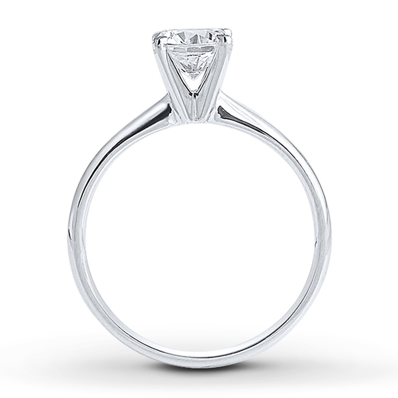 Certified Diamond Solitaire 3 Carat Round-cut 14K White Gold (I/I1)