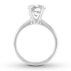 Certified Diamond Solitaire 2-1/2 Carats Round 14K White Gold
