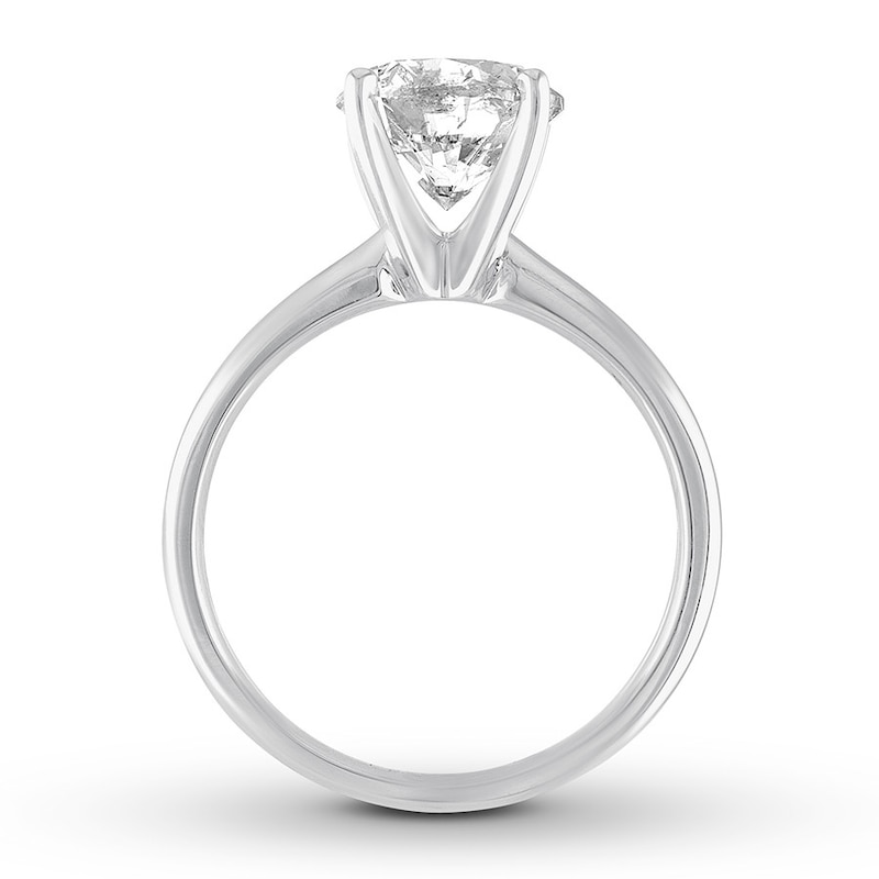 Main Image 2 of Now + Forever Certified Diamond Solitaire 2-1/2 Carats Round 14K White Gold (I/I1)