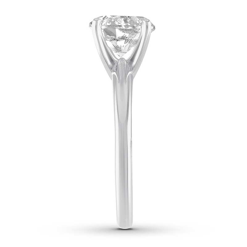 Main Image 3 of Now + Forever Certified Diamond Solitaire 2-1/2 Carats Round 14K White Gold (I/I1)