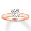 Thumbnail Image 1 of THE LEO Artisan Diamond Ring 1 ct tw Round-cut 14K Rose Gold