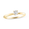 Diamond Solitaire Ring 1/4 Carat Round-cut 14K Yellow Gold