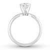 Thumbnail Image 1 of Certified Diamond Solitaire 1 Carat Round-cut 14K White Gold (I/VS2)