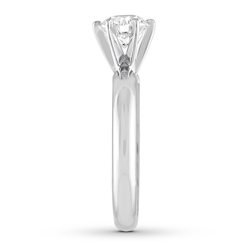 Certified Diamond Solitaire 1 Carat Round-cut 14K White Gold (I/VS2)