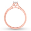 Diamond Solitaire Ring 1/6 Carat Round-cut 10K Rose Gold