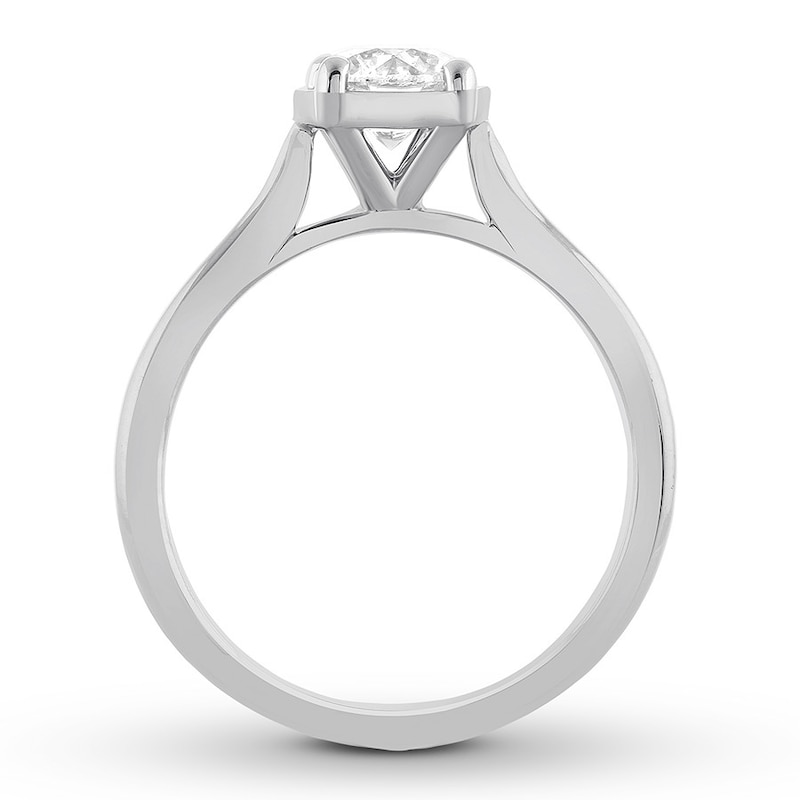 Diamond Solitaire Ring 1 Carat Round-cut 14K White Gold (J/I2)