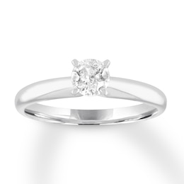 Now + Forever Diamond Solitaire Engagement Ring 1/2 Carat 10K White Gold (I/I3)