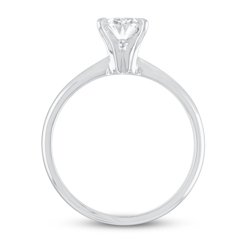 Oval Diamond Solitaire Engagement Ring 1 ct 14K White Gold