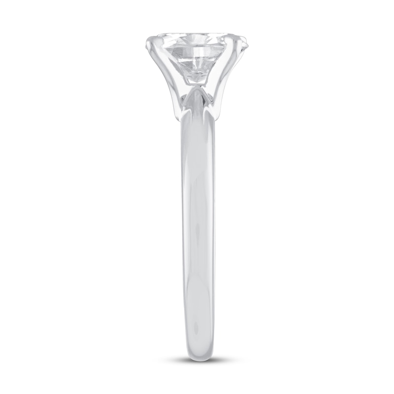 Oval Diamond Solitaire Engagement Ring 1 ct 14K White Gold