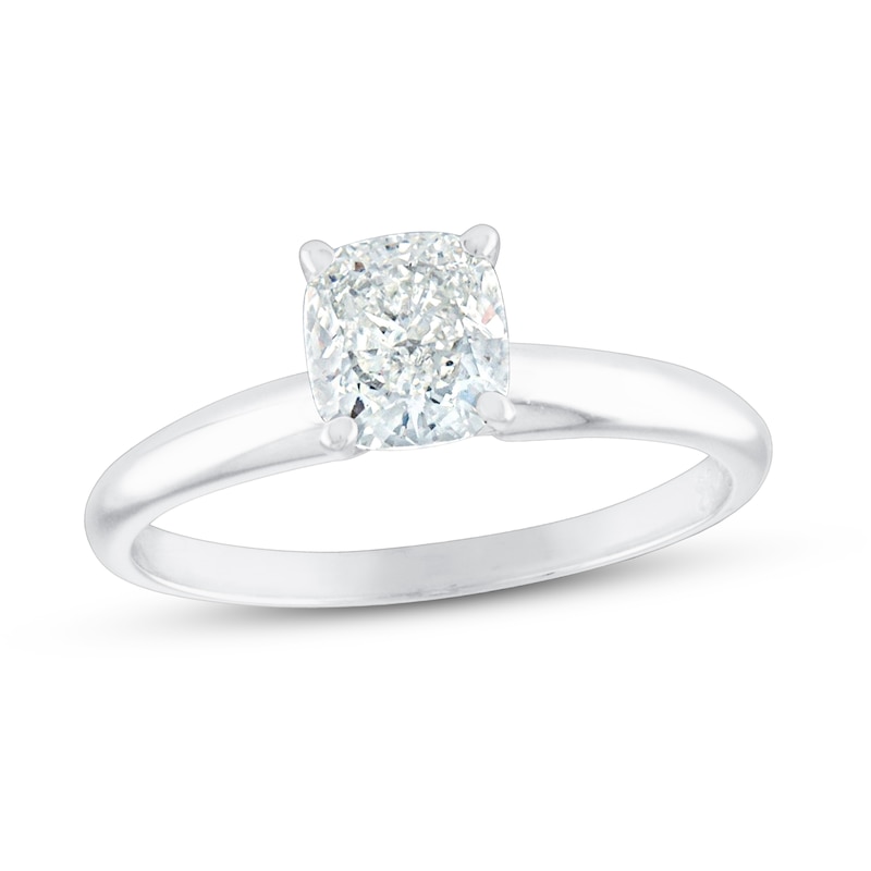 Cushion-cut Diamond Solitaire Engagement Ring 1 ct 14K Gold (I/VS2)