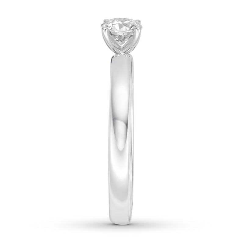 Certified Diamond Solitaire 1/2 Carat Round-cut 14K White Gold (I/SI2)
