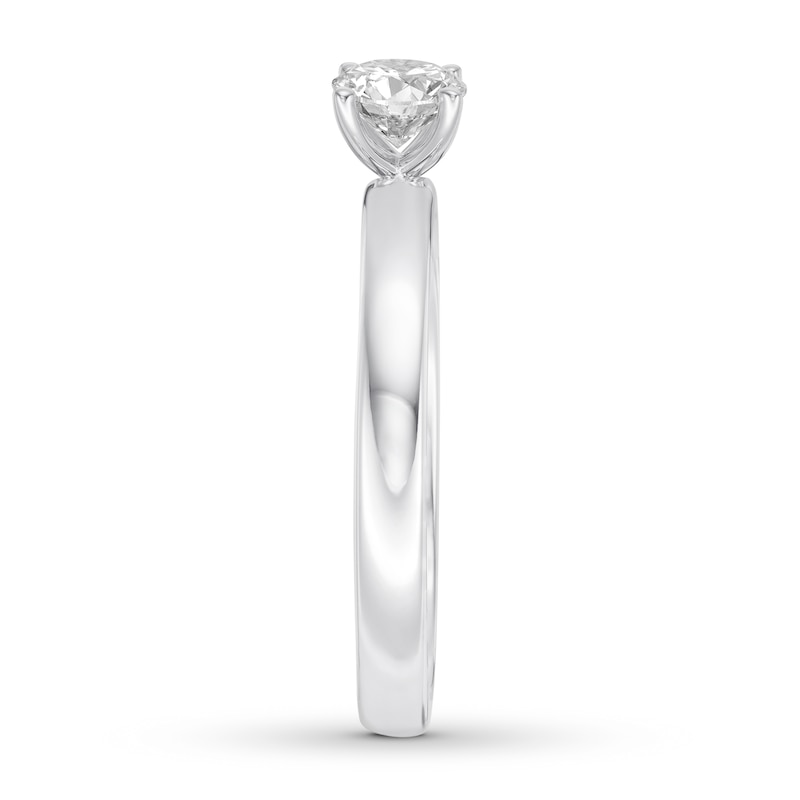 Main Image 3 of Certified Diamond Solitaire 1/2 Carat Round-cut 14K White Gold (I/SI2)
