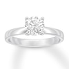 Thumbnail Image 1 of Certified Diamond Solitaire Ring 1 ct Round 14K White Gold (I/SI2)