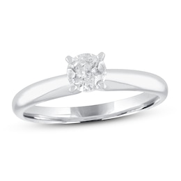 Diamond Solitaire Engagement Ring 1-1/2 ct tw Round-cut 10K White Gold (J/I3)