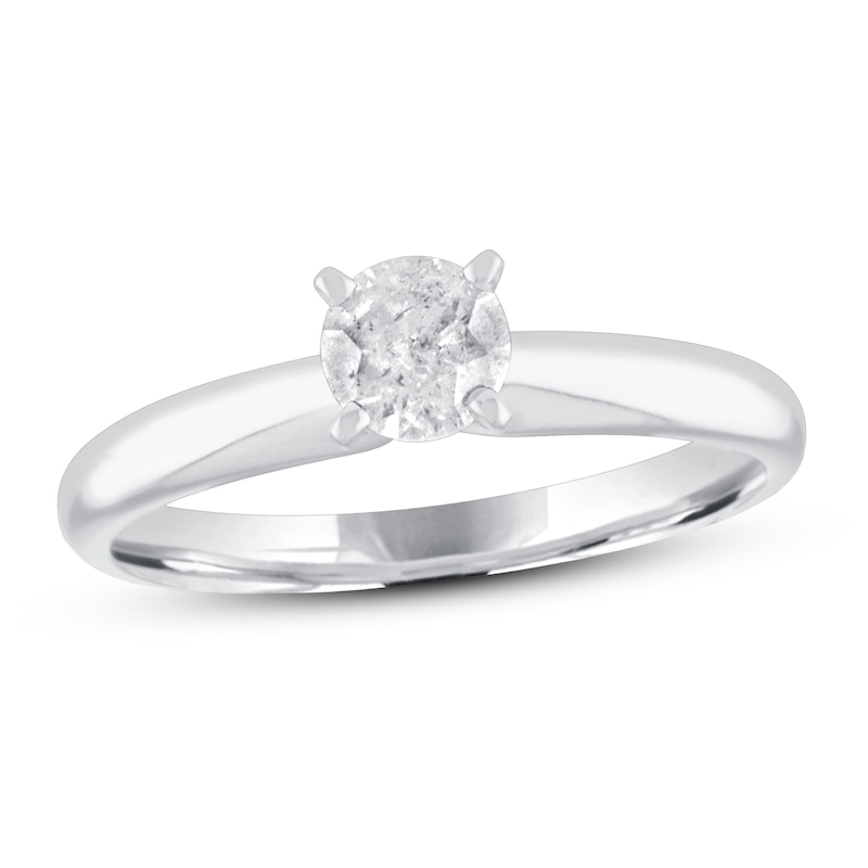 Main Image 1 of Diamond Solitaire Engagement Ring 1-1/2 ct tw Round-cut 10K White Gold (J/I3)