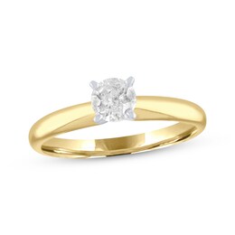 Diamond Solitaire Engagement Ring 1 ct tw Round-cut 14K Two-Tone Gold