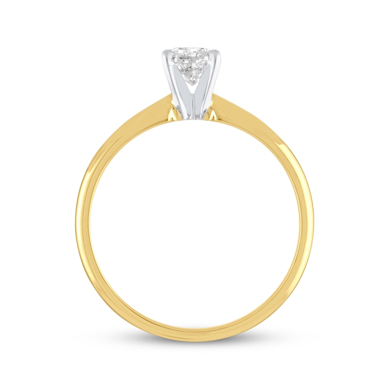 Diamond Solitaire Engagement Ring 1 ct tw Round-cut 14K Yellow Gold (I/I1)