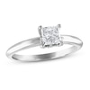 Thumbnail Image 1 of Diamond Solitaire Engagement Ring 3/4 ct tw Princess & Round 14K White Gold (I/I2)