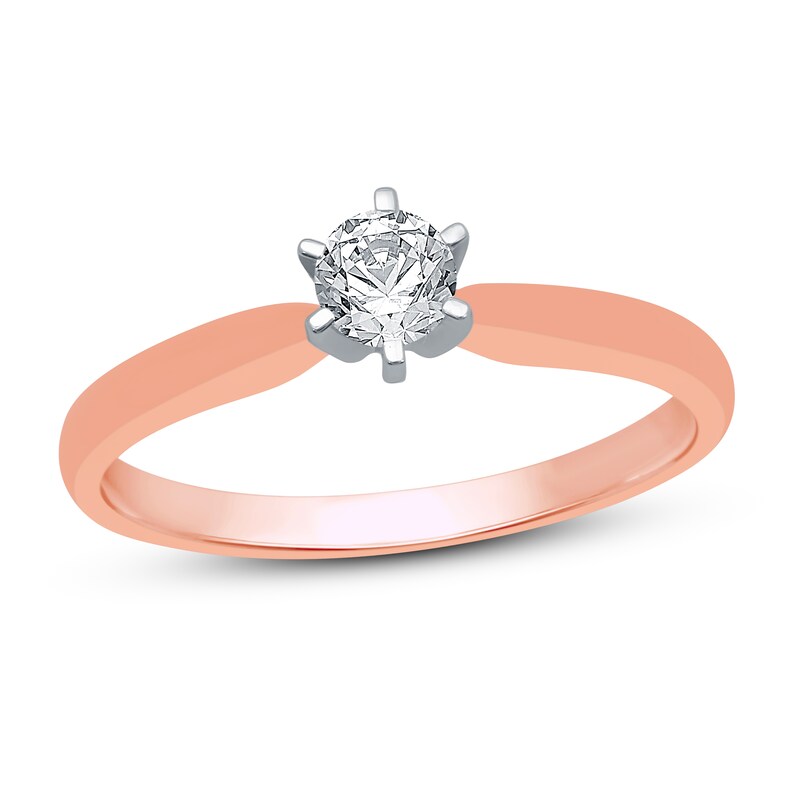 Main Image 1 of Now + Forever Diamond Solitaire Engagement Ring 1/4 ct tw Round-cut 14K Rose Gold (I/I2)