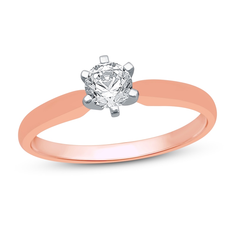 Main Image 1 of Now + Forever Diamond Solitaire Engagement Ring 1/3 ct tw Round-cut 14K Rose Gold (I/I2)