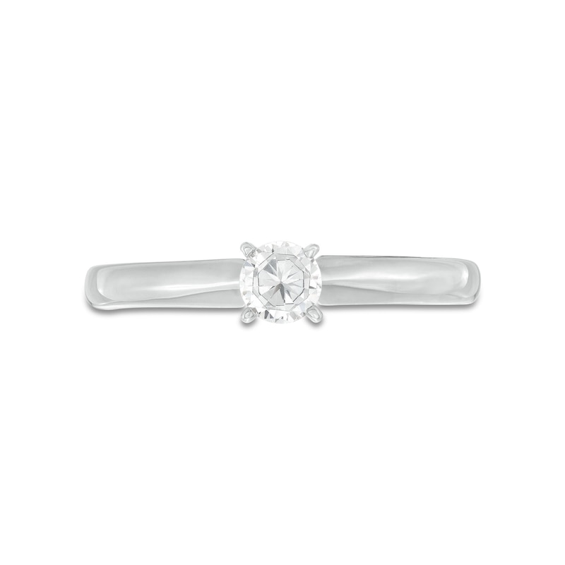 Diamond Solitaire Ring 1/4 carat Round-cut 14K White Gold (I/I2)