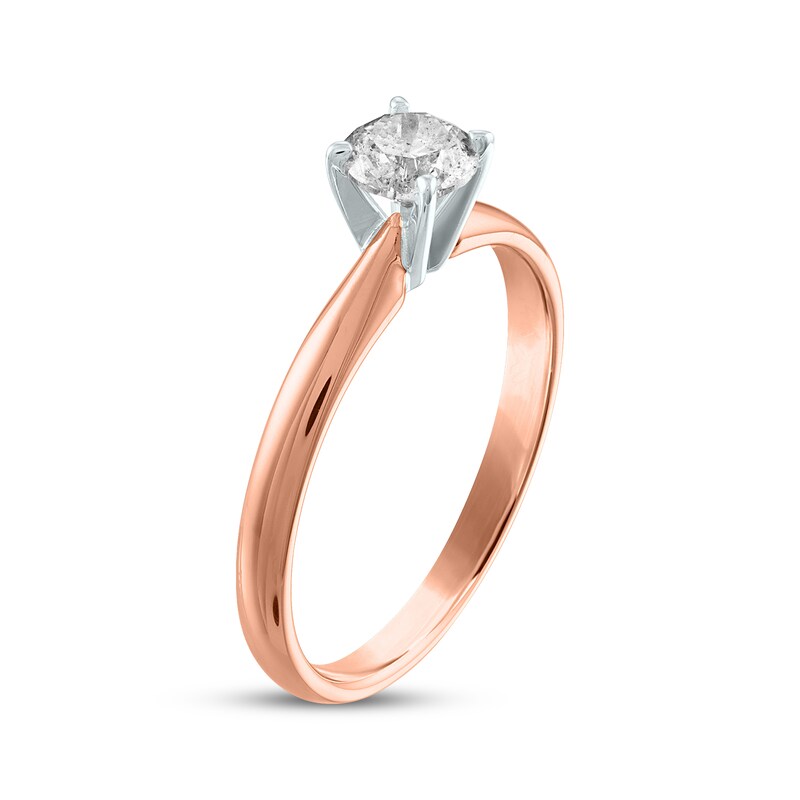 Diamond Solitaire Engagement Ring 1/2 ct tw Round-Cut 10K Rose Gold