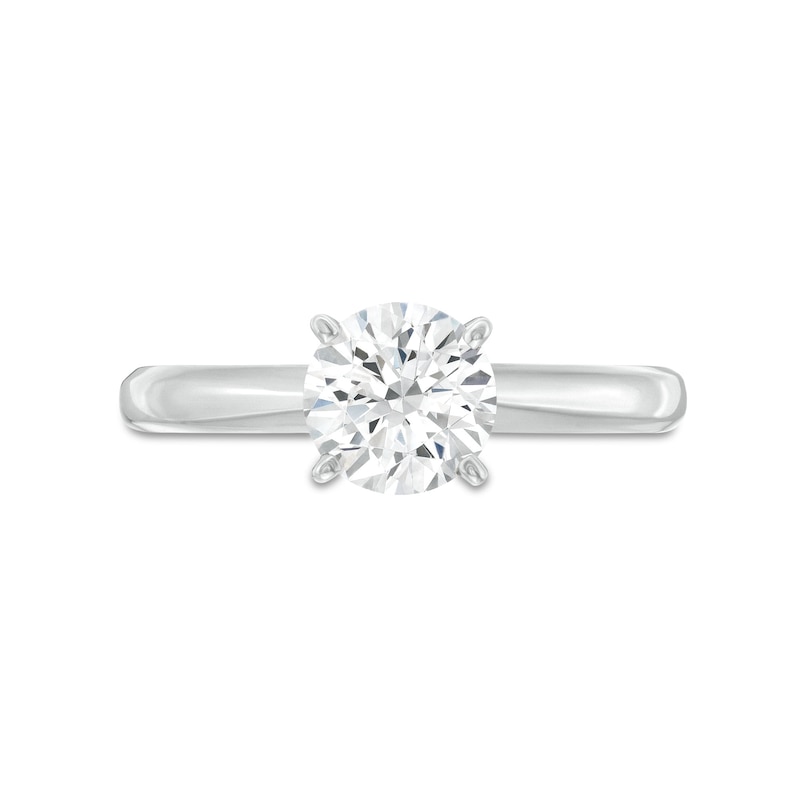 Main Image 4 of Diamond Solitaire Ring 1 Carat Round-cut 14K White Gold (J/I1)