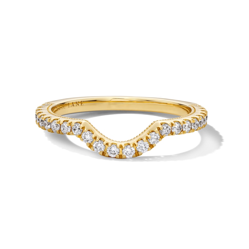 Main Image 3 of Neil Lane Artistry Lab-Grown Diamond Contour Wedding Band 1/3 ct tw 14K Yellow Gold