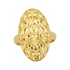 Thumbnail Image 0 of Italian Brilliance Diamond-Cut Oval Ring 14K Yellow Gold - Size 7