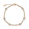 Thumbnail Image 1 of Double-Chain Station Bracelet 10K Yellow Gold 8&quot;
