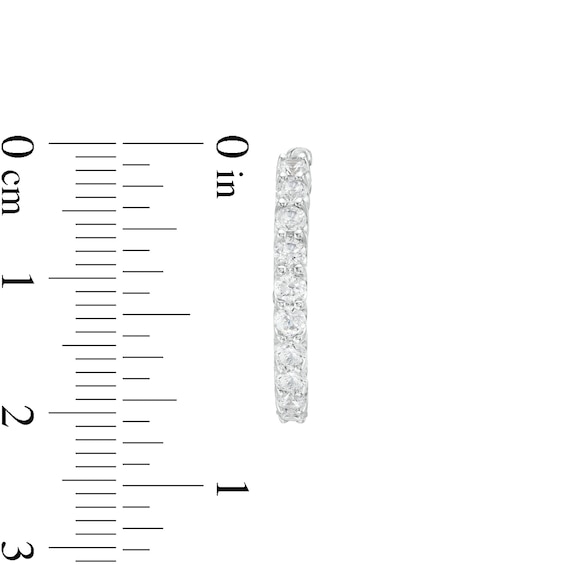 Thumbnail Image 2 of THE LEO Diamond Hoop Earrings 1 ct tw 14K White Gold