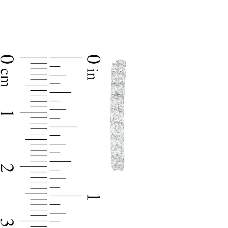 THE LEO Diamond Hoop Earrings 1 ct tw 14K White Gold