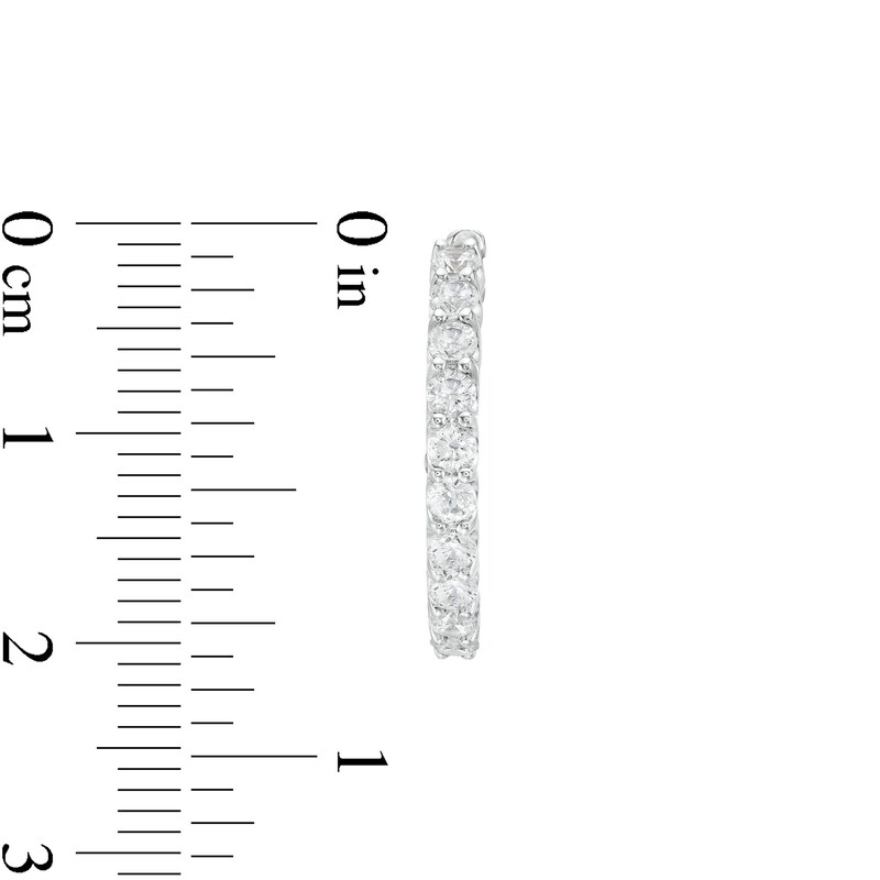Main Image 2 of THE LEO Diamond Hoop Earrings 1 ct tw 14K White Gold