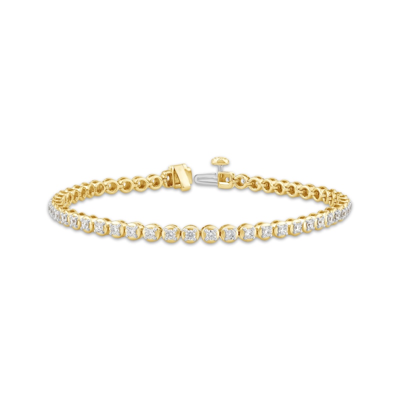 Main Image 1 of KAY Lab-Grown Diamonds Line Bracelet 2 ct tw 14K Yellow Gold 7.25&quot;