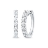 THE LEO Diamond Hoop Earrings 7/8 ct tw Diamonds 14K White Gold