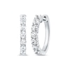 Thumbnail Image 1 of THE LEO Diamond Hoop Earrings 7/8 ct tw Diamonds 14K White Gold