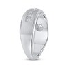 Thumbnail Image 1 of Men's Round-Cut Diamond Channel Wedding Band 1 ct tw 10K White Gold