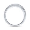 Men's Round-Cut Diamond Channel Wedding Band 1 ct tw 10K White Gold