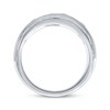 Thumbnail Image 2 of Men's Round-Cut Diamond Channel Wedding Band 1 ct tw 10K White Gold