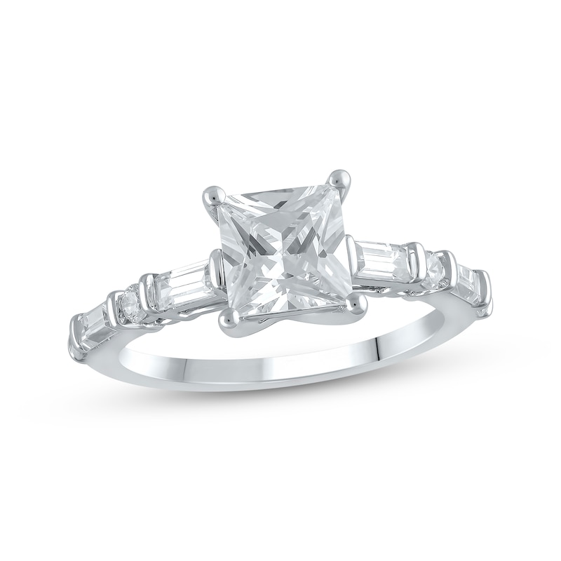 Lab-Created Diamonds by KAY Princess-Cut Engagement Ring 2 ct tw 14K White Gold