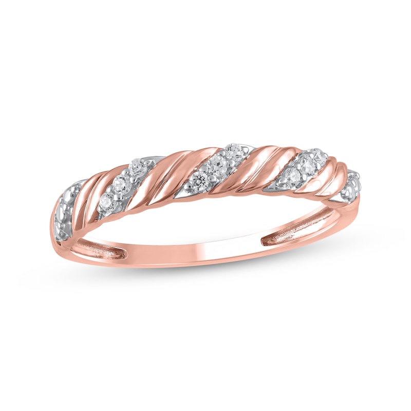 Lab-Created Diamonds by KAY Anniversary Band 1/15 ct tw 10K Rose Gold | Kay
