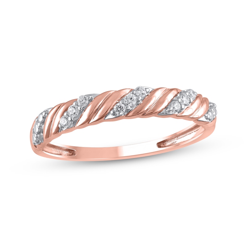 Main Image 1 of Lab-Grown Diamonds Anniversary Band 1/15 ct tw 10K Rose Gold