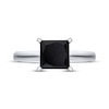 Thumbnail Image 3 of Now + Forever Princess-cut Black Diamond Solitaire Engagement Ring 1 ct tw 14K White Gold