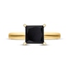 Thumbnail Image 3 of Now + Forever Princess-cut Black Diamond Solitaire Engagement Ring 1 ct tw 14K Yellow Gold