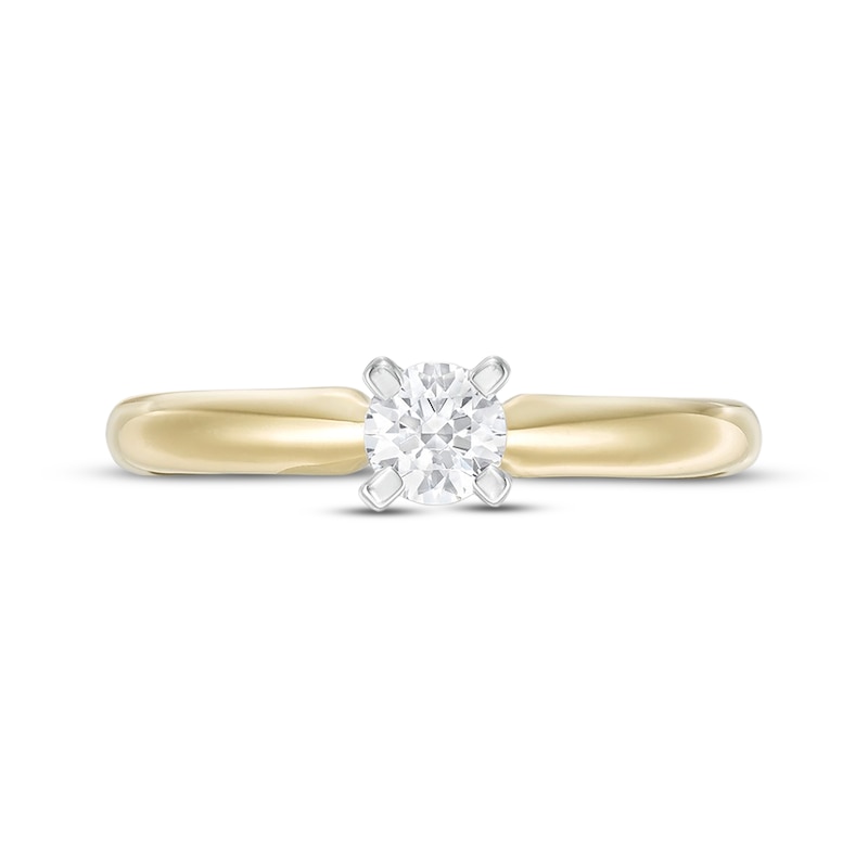 Round-Cut Diamond Solitaire Engagement Ring 1/3 ct tw 14K Yellow Gold (I/I2)