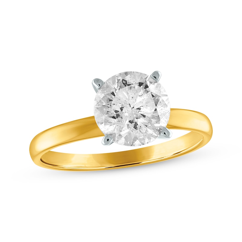 Main Image 1 of Now + Forever Certified Round-Cut Diamond Solitaire Engagement Ring 1-1/2 ct tw 14K Yellow Gold (I/I2)