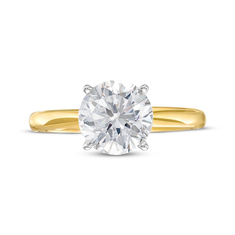 Main Image 3 of Now + Forever Certified Round-Cut Diamond Solitaire Engagement Ring 2 ct tw 14K Yellow Gold (I/I2)