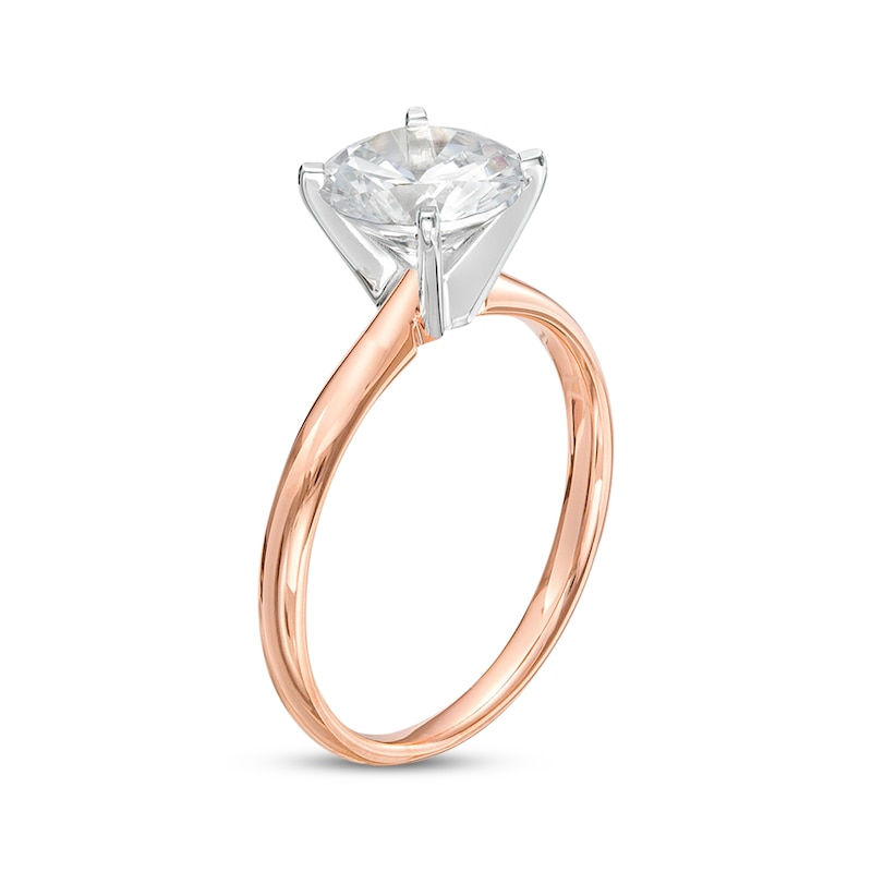 Main Image 2 of Now + Forever Certified Round-Cut Diamond Solitaire Engagement Ring 2 ct tw 14K Rose Gold (I/I2)